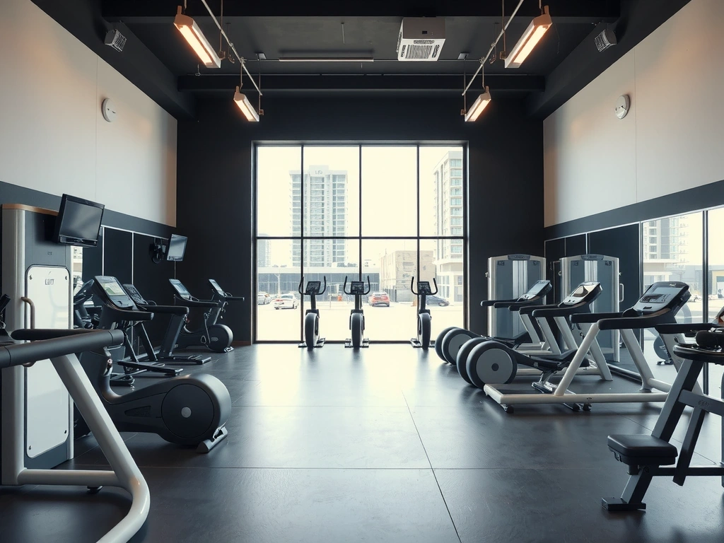 Various weight machines in a clean, spacious gym