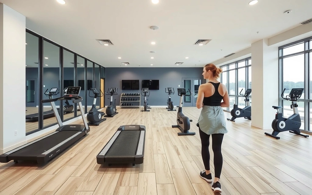 Cardio Zone with treadmills and elliptical machines
